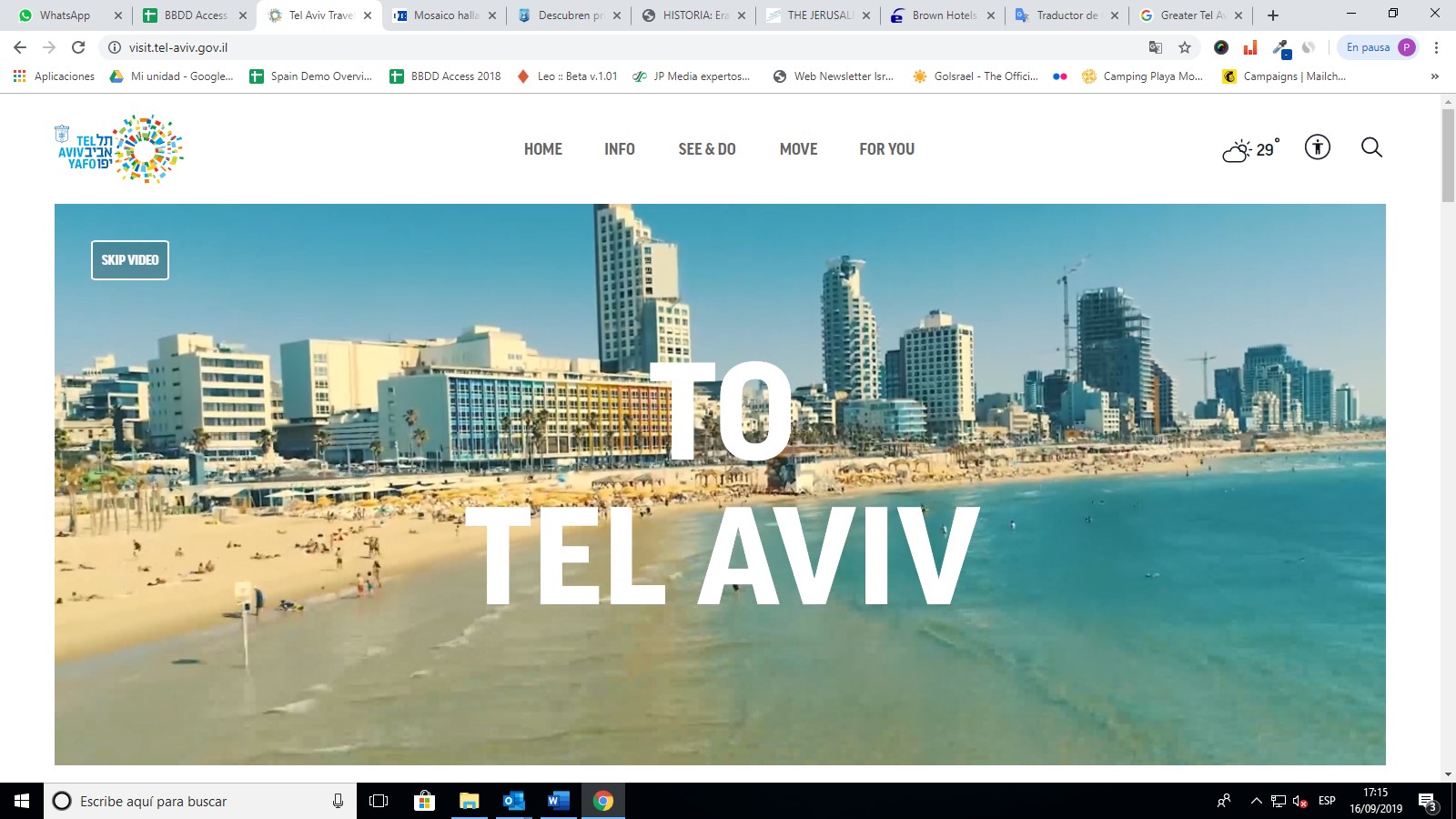 Tel Aviv estrena nueva web turística en inglés